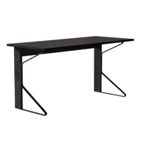 artek - bureau kaari reb005 chêne noir - noir/plateau de table en linoléum/pieds en chêne laqué noir/structure acier revêtu par poudre noire